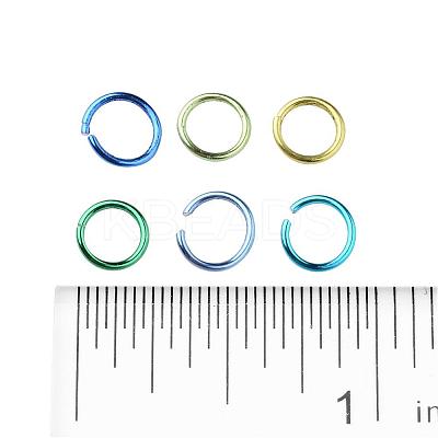 6 Colors Aluminum Wire Open Jump Rings ALUM-JP0001-01A-1
