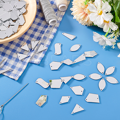 Triangle/Polygon/Rectangle/Horse Eye/Rhombus Acrylic Connector Charms MACR-PH0001-85A-1