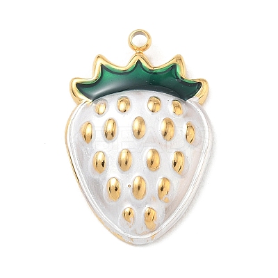 304 Stainless Steel Enamel Pendants STAS-F360-14G-01-1