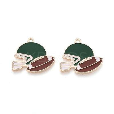 Alloy Enamel Pendants ENAM-T025-02G-19B-1