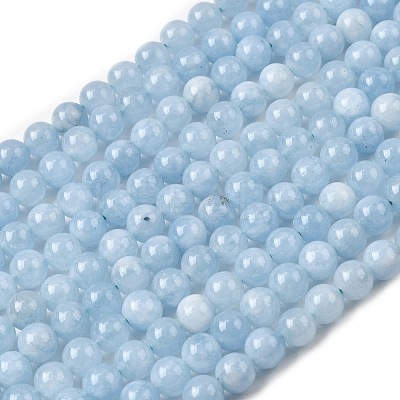 Natural Chalcedony Beads Strands X-G-S333-8mm-004-1-1