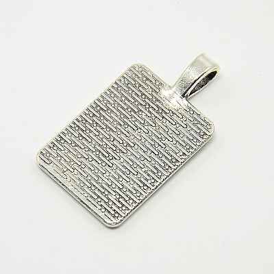 Tibetan Style Alloy Rectangle Pendant Cabochon Settings LS-X-TIBEP-M021-A-05AS-RS-1