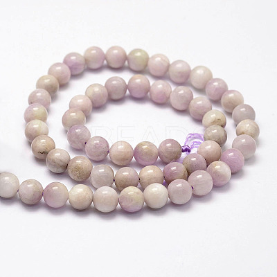 Natural Kunzite Beads Strands G-F364-10-8mm-1