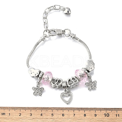 Alloy European Beads Charm Bracelets BJEW-F495-12P-1