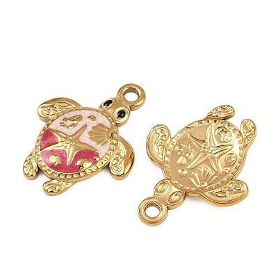 304 Stainless Steel Enamel Pendants STAS-K309-01G-02-1