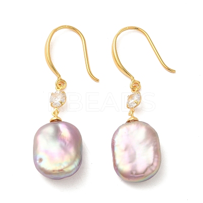 Sterling Silver Dangle Earrings EJEW-K273-29G-1