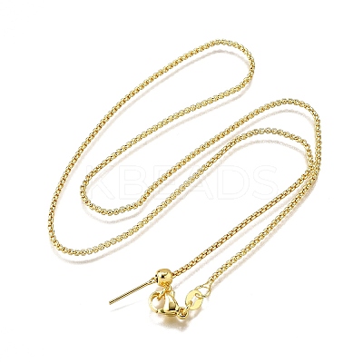 1.5MM Brass Box Chain Adjustable Slider Necklaces NJEW-M108-07G-1