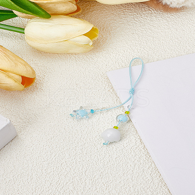 1Pc Resin with Nylon Cord Mobile Accessories Decoration HJEW-LP0002-13B-1