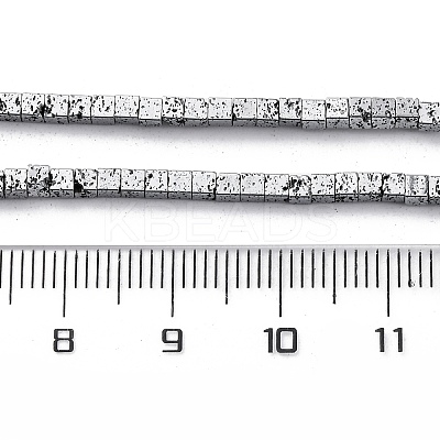 Electroplated Natural Lava Rock Beads Strands G-A256-B01-01C-1