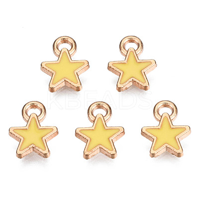 Alloy Enamel Star Charms ENAM-N054-69D-NR-1