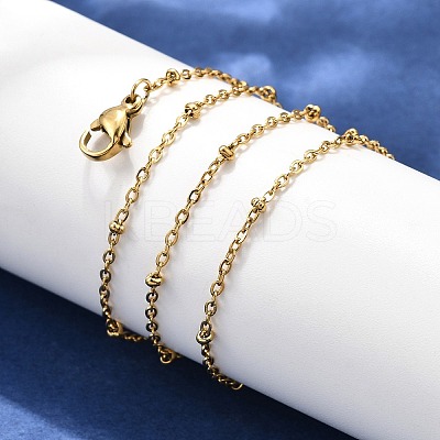304 Stainless Steel Cable Chain Necklaces NJEW-P147-06G-1