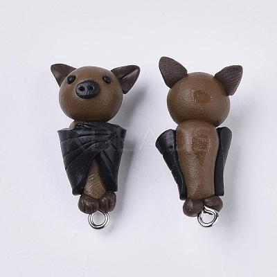 Handmade Polymer Clay Pendants X-CLAY-Q245-17-1