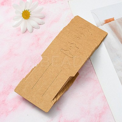 Kraft Paper Hair Clip Display Cards DIY-YW0007-32-1
