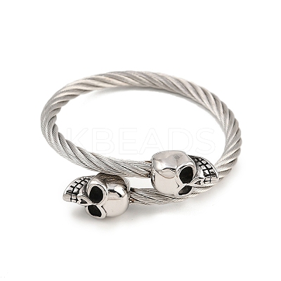 304 Stainless Steel Bangles for Men Women BJEW-H631-05C-AS-1