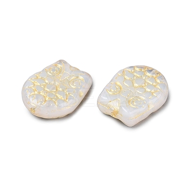 Owl Glass Beads GLAA-T025-65M-01-1