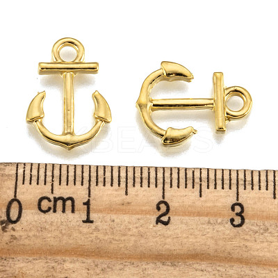 Anchor Brass Pendants ZIRC-F022-64G-1