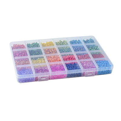 288G 24 Styles 6/0 Glass Seed Beads SEED-FS0001-26D-1