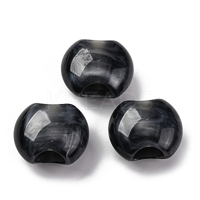 Two Tone Opaque Acrylic Beads OACR-Z025-02C-1