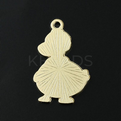 Light Gold Tone Alloy Enamel Pendants ENAM-C013-01E-1