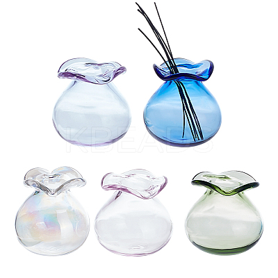 5Pcs 5 Colors Glass Vase Mini Model DIY-DR0001-79A-1