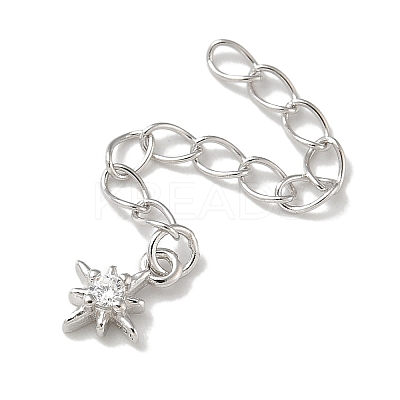 Rhodium Plated S925 Sterling Silver Chain Extender STER-R003-05P-1