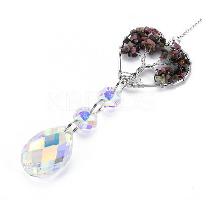 Natural Tourmaline Big Pendants G-N333-008H-1