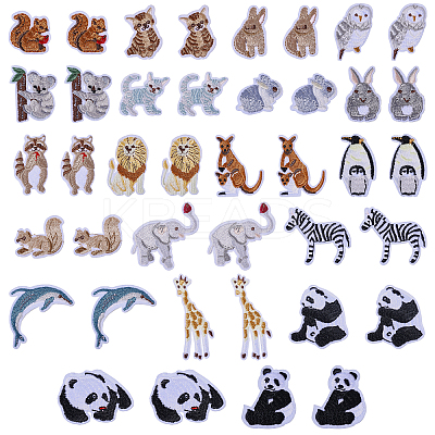 2Sets Twill Cartoon Animal
Embroidered Clothing Patches PATC-CA0001-32-1
