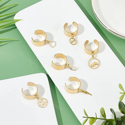 DIY Charm Cuff Ring Making Kit DIY-UN0003-67-1