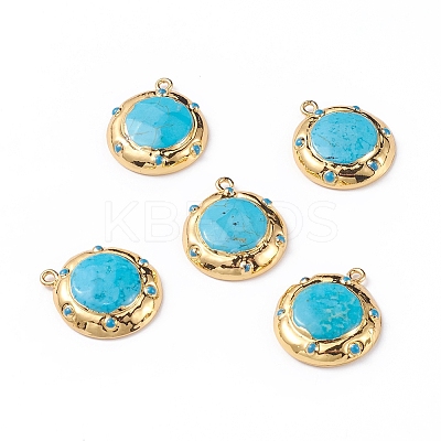Natural Howlite Pendants X-G-L543-002G-1