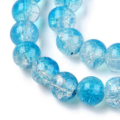 Transparent Crackle Baking Paint Glass Beads Strands X2-DGLA-T003-01A-05-1