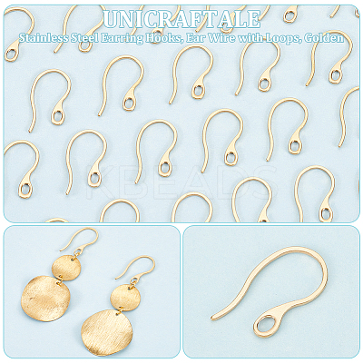 Ion Plating(IP) 304 Stainless Steel Earring Hooks STAS-UN0058-41G-1