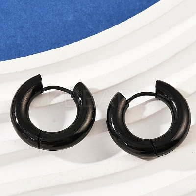202 Stainless Steel Polishing Hoop Earrings EJEW-M106-02EB-03-1