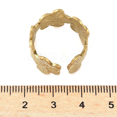 304 Stainless Steel Adjustable Open Cuff Rings for Women RJEW-U060-03B-G-1