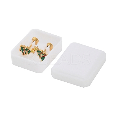 Christmas 304 Stainless Steel Stud Earrings EJEW-A144-01A-G-1