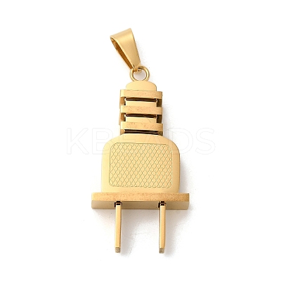 PVD Vacuum Plating 304 Stainless Steel Pendants STAS-L081-041G-1-1