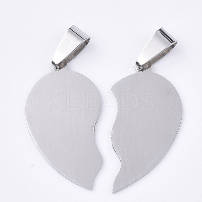 Non-Tarnish 201 Stainless Steel Split Pendants STAS-T048-13-1