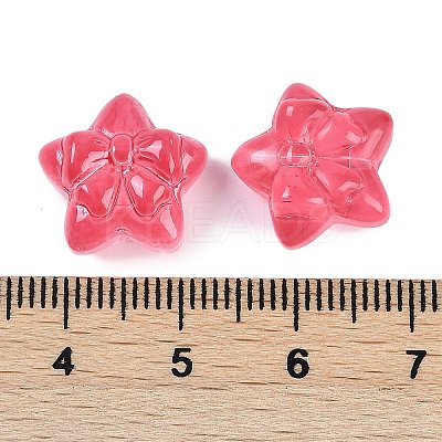 Transparent Spray Paint Glass Beads GLAA-H035-02-1