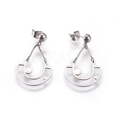 304 Stainless Steel Chandelier Earrings EJEW-I223-08-1