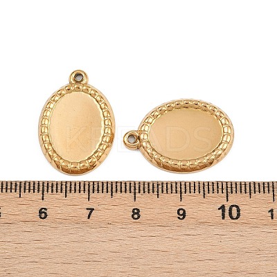 304 Stainless Steel Pendant Cabochon Settings X-STAS-L303-35G-1