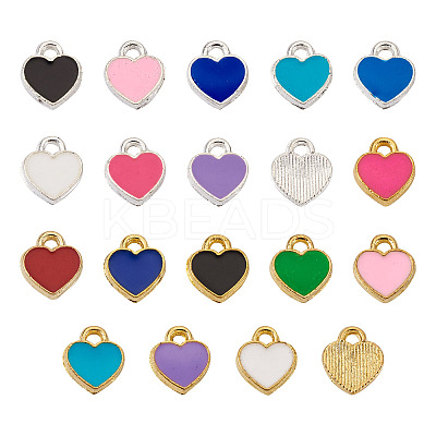 170Pcs 17 Colors Zinc Alloy Enamel Charms ENAM-CW0001-08-1