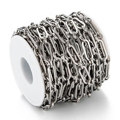 Tarnish Resistant Handmade 304 Stainless Steel Link Chains CHS-M004-01P-1
