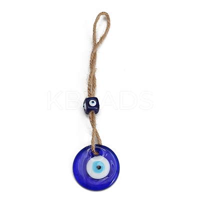 Handmade Lampwork Blue Evil Eye Hanging Ornaments PW23022381703-1