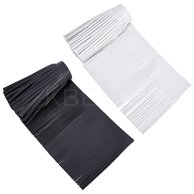 2M 2 Colors Faux Leather Fringe Trimmings DIY-GF0006-33-1