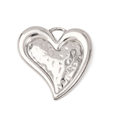 Hammered 304 Stainless Steel Pendants STAS-D129-06A-P-1