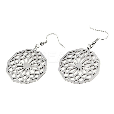 Tarnish Resistant 201 Stainless Steel Dangle Earrings STAS-S105-JN606-1-1