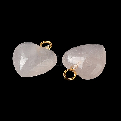 Natural Rose Quartz Pendants G-E603-01G-02-1