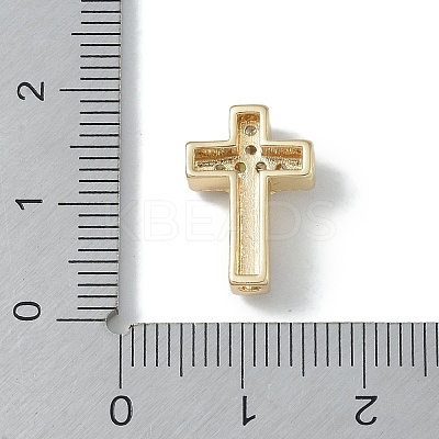 Rack Plating Brass Micro Pave Clear Cubic Zirconia Beads KK-A220-23A-G-1