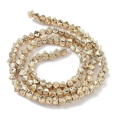 Electroplated Synthetic Lava Rock Beads Strands G-H303-A07-LG-1-1
