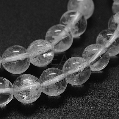 Natural Clear Quartz Crystal Beads Strands G-F570-01-6mm-1