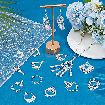 96Pcs 12 Styles Alloy Hollow Chandelier Component Links FIND-PH0061-70-1